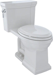 Toto MS814224CEFG#11 Promenade II One-Piece Elongated 1.28 GPF Universal Height Toilet with CEFIONTECT, Colonial White