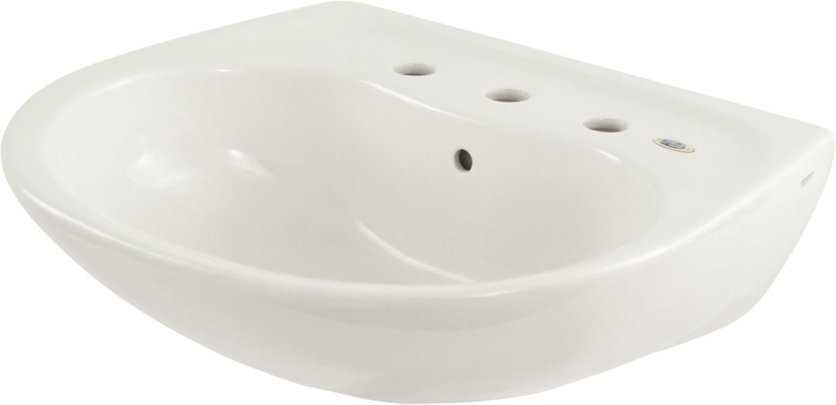 TOTO LT241.8G#01 Supreme Cotton 22-7/8 Inch Wall Mounted Bathroom Sink