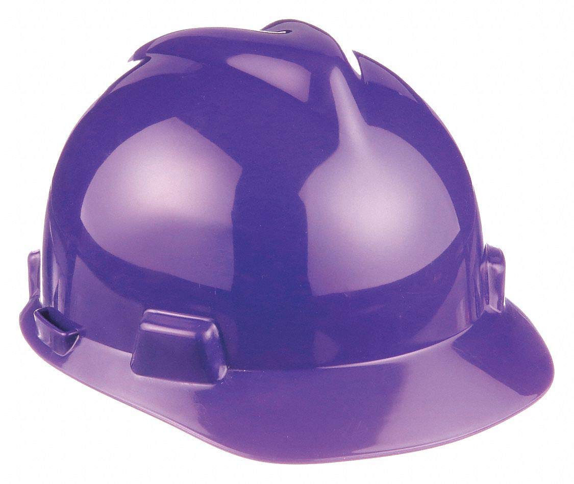 MSA 488398 Hard Hat, Front Brim, Purple, Standard