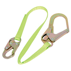 Peakworks V815424 Resistant Lanyard with Webbing, Snap and Form Hooks, 4 Ft. L, Green