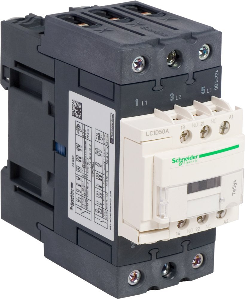 Schneider Electric LC1D50AG7 IEC Magnetic Contactor 120VAC 50A