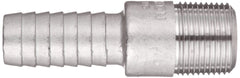 Dixon RST5 Stainless Steel 316 Hose Fitting King Combination Nipple Threaded End with No Knurl 3/4 NPT Male x 3/4 Hose ID Barbed