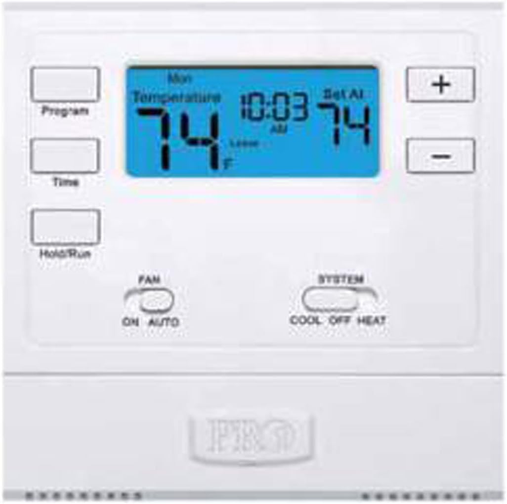 PRO1 IAQ T605-2 Programmable Thermostat - Energy Efficient, Digital Display, Non-WiFi