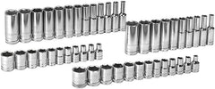 Gearwrench 80314D 47 Pc. 1/4 Drive 6 Pt. Socket Set Standard & Deep SAE/Metric