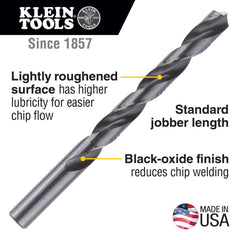 Klein Tools 53104 High Speed Drill Bit 1/8-Inch 118-Degree