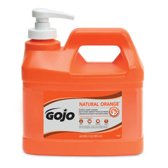 Gojo 0958-04 Natural Orange Pumice Hand Cleaner - 1/2 Gallon Pump Bottle