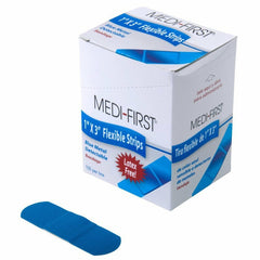 Medi-First 68033 Metal Detectable Bandages Blue PK100