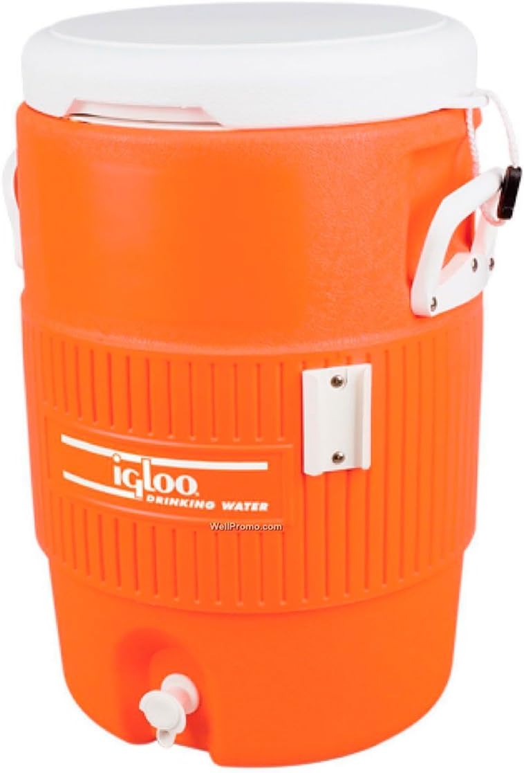 Igloo 42316 5 Gallon Cooler with Seat Lid Orange