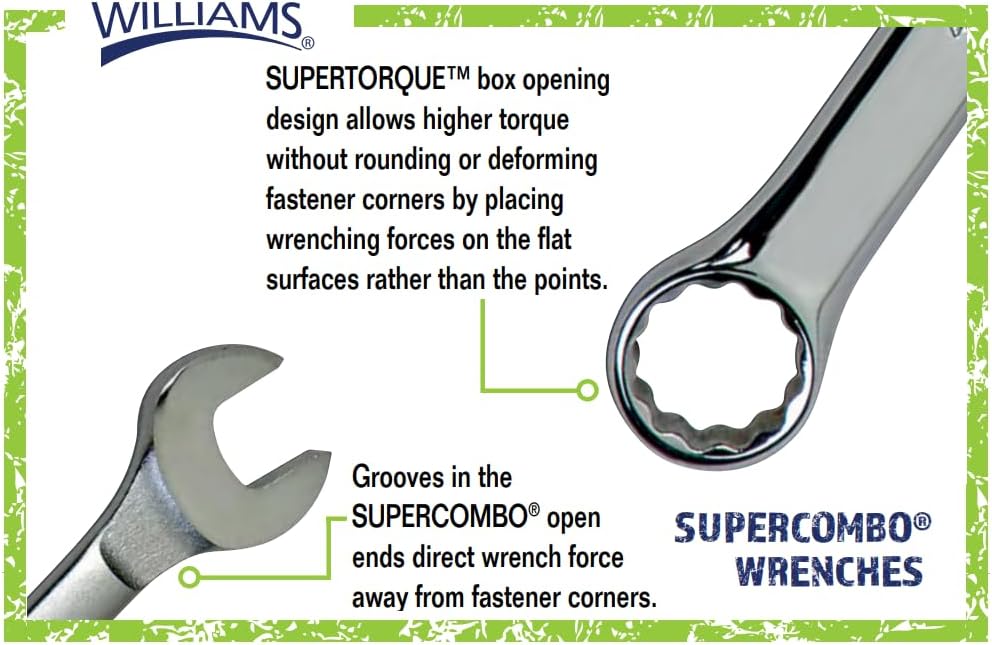 Williams 1222SC Super Combo Combination Wrench 11/16 Inch