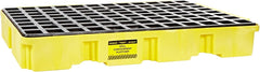 Eagle 1632 Drum Spill Containment Pallet 5,000 lb 2 Drum Yellow