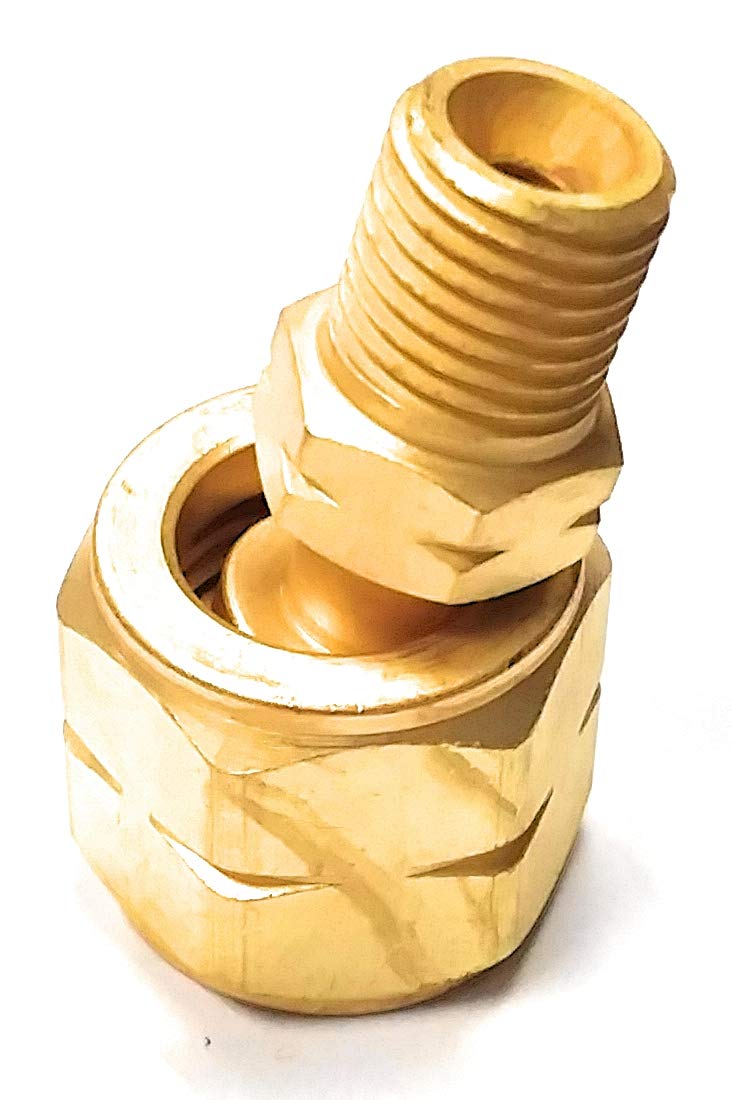 Western Enterprises 104 Brass Hose Adaptor, 200 psig, A-Size (M)/ B-Size LH (F)