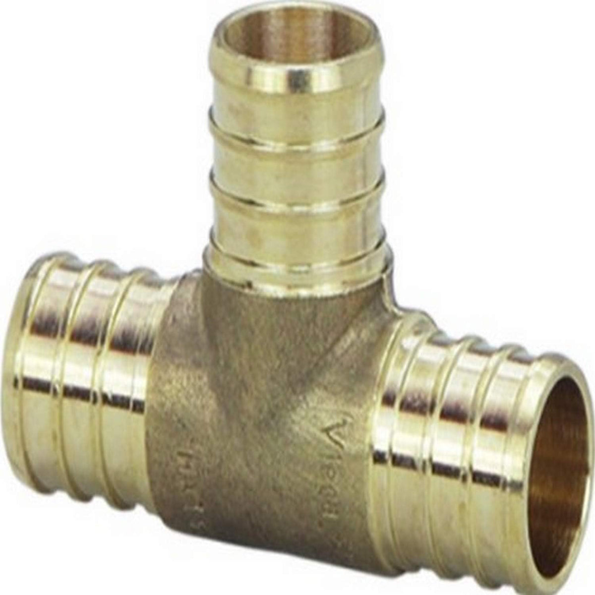 Viega 46545 PureFlow Zero Lead Brass PEX Crimp Tee with 1-Inch by 3/4-Inch by 1-Inch Crimp x Crimp x Crimp