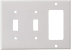 Leviton 80421-W 2-Toggle 1-Decora/GFCI Device Combination Wallplate