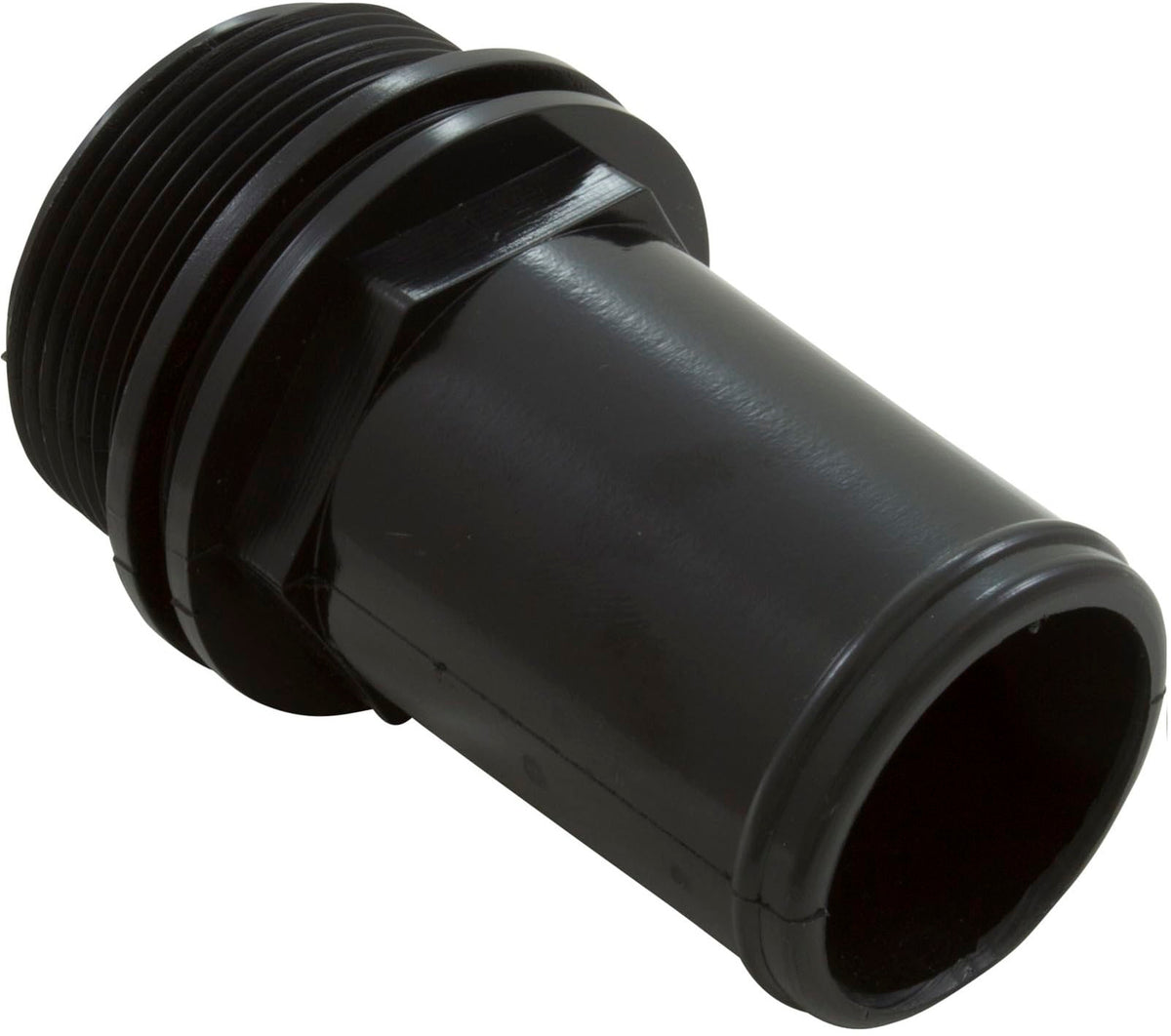 Waterway Plastics 417-6141 Hose Adapter 1-1/2 Inch MPT x 1-1/2 Inch Hose Male Smooth Black