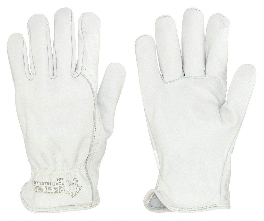 Mcr Safety 3224XL Road Hustler Drivers Gloves Cow Grain Leather Extra Large Beige