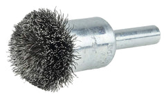 Weiler 10034 Circular Flared Crimped Wire End Brush Steel Fill Made in The USA