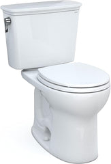 Toto CST785CEFG01 Drake Transitional Round 1.28 GPF Universal Height Tornado Flush Toilet with Cefiontect Cotton White