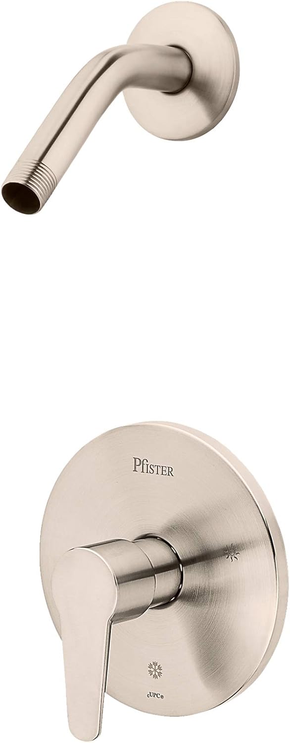 Pfister R89-060K Pfirst Modern 1-Handle Shower Trim Only Less Showerhead Brushed Nickel