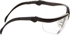 MCR Safety K3H25 Klondike Plus Magnifier Polycarbonate Bi-Focal Lens Glasses Black Frame 2.5 Diopter Clear Lens 1-Pair