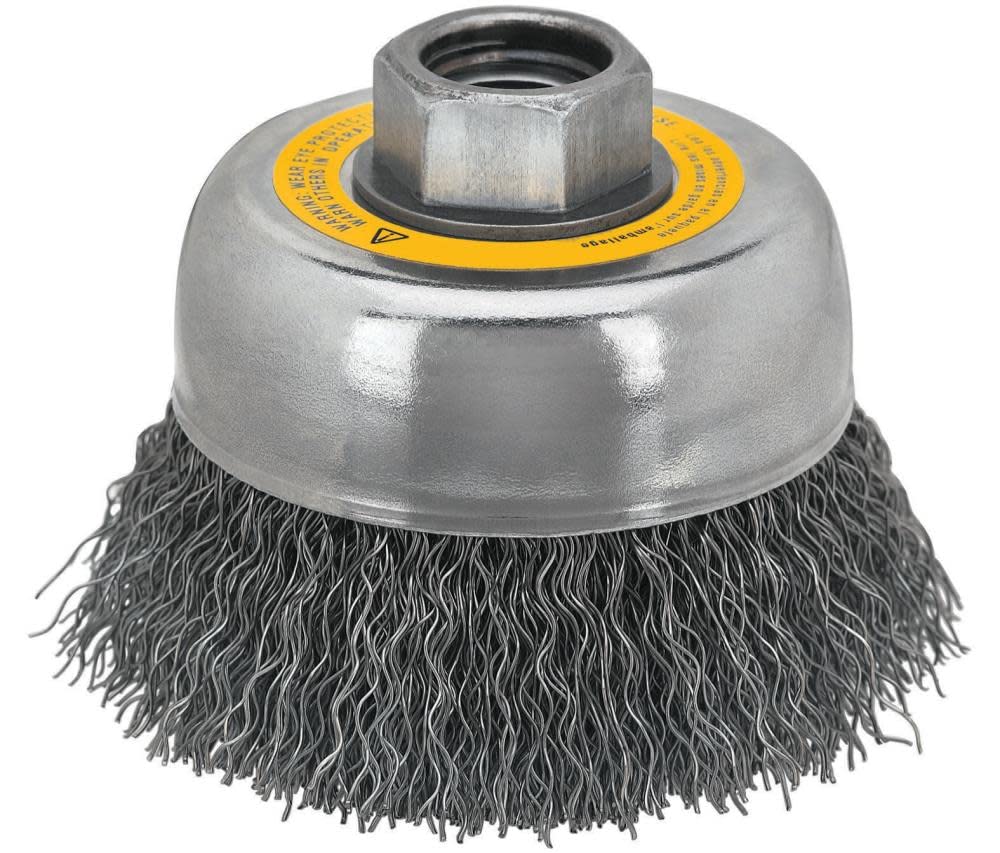 DEWALT DW4922 Cup Brushes 5 in Diameter 5/8 in - 11 Arbor 0.014 in Carbon Steel Wire