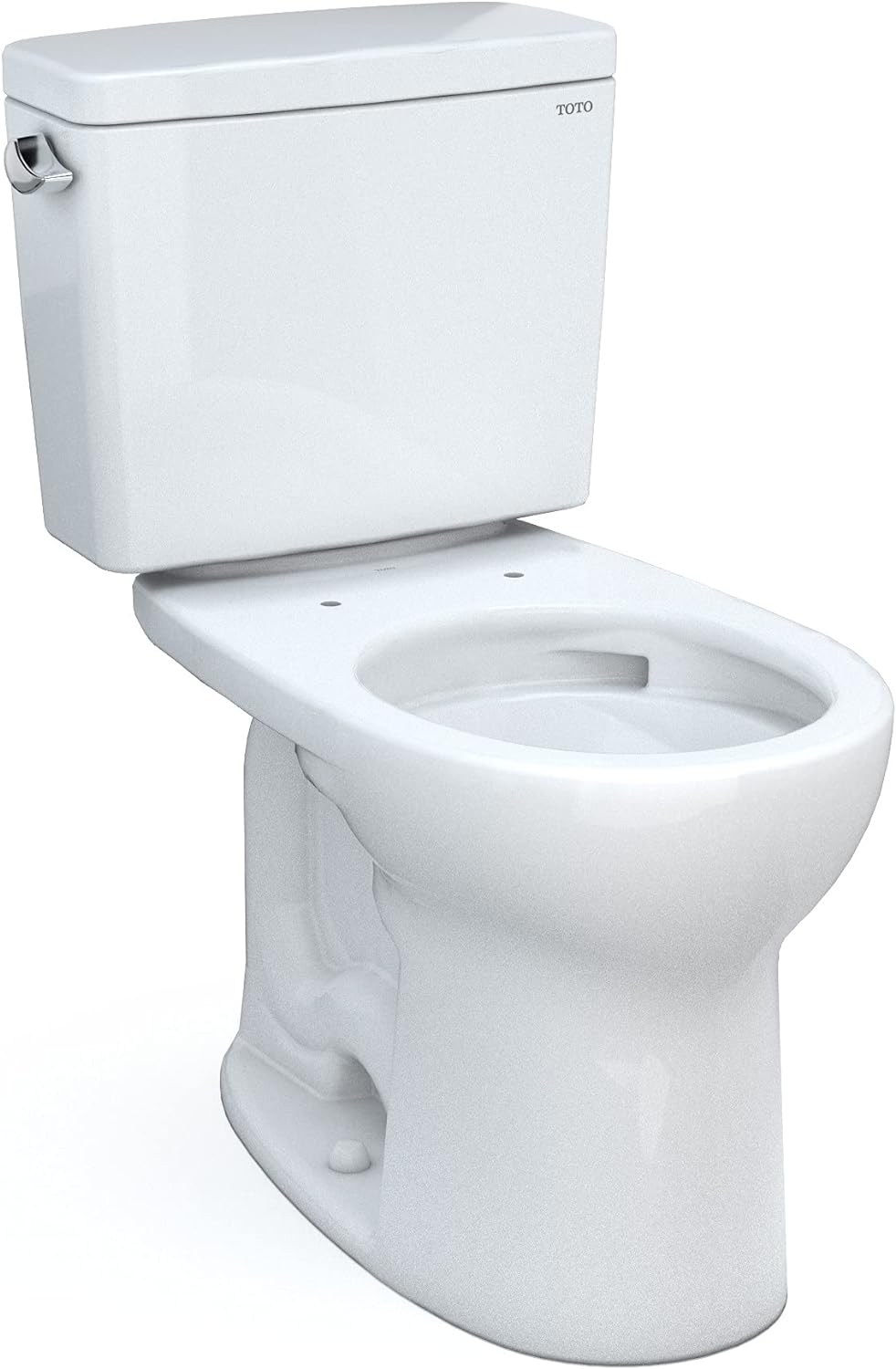 TOTO CST775CSFG01 Drake Two-Piece Round 1.6 GPF Universal Height Tornado Flush Toilet with CEFIONTECT Cotton White