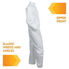 KleenGuard 44317 A40 Liquid and Particle Protection Coveralls 4XL White 25 Pack