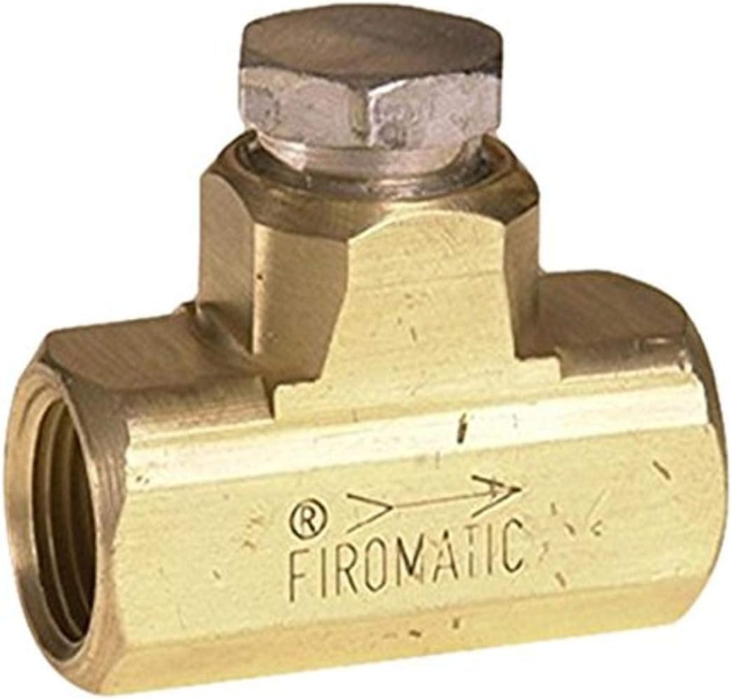 Fir-O-Matic B100HCV Check Valve 3/8 Npt x 3/8 Npt Silver Cap