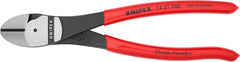 Knipex 74 21 200 High Leverage Angled Diagonal Cutters 8 Inch Plastic Coated