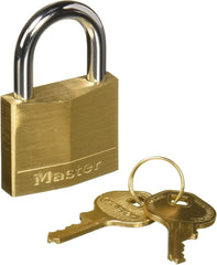 Master Lock 140D Padlock Brass 1/4in Dia 7/8in Length