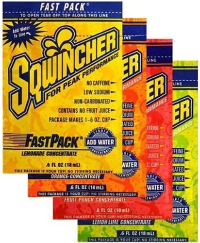 Sqwincher 159015302 Fast Pack Drink Mix Grape 0.6 fl oz Pack Yields 6 oz