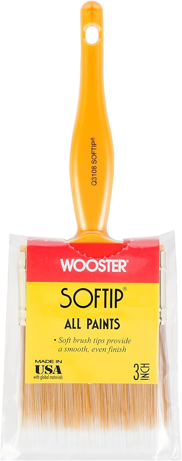 Wooster Q3108-3 Softip Paintbrush, 3-Inch, White