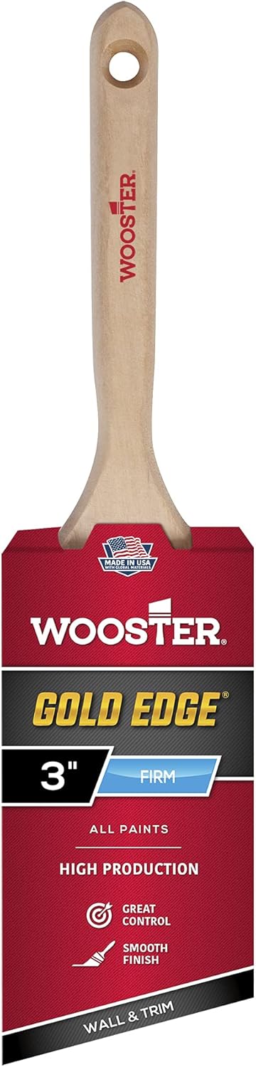 Wooster 5231-3 Series 5231 3 Inch Gold Edge Angle Brush