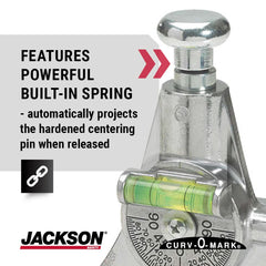 Jackson Safety 14776 Pipe Marker Centering Head Tool Curv-O-Mark Jumbo 7 To Measure Pipes 1 and Up Standard 8 Y-Type Head Adjustable Dial Set Level