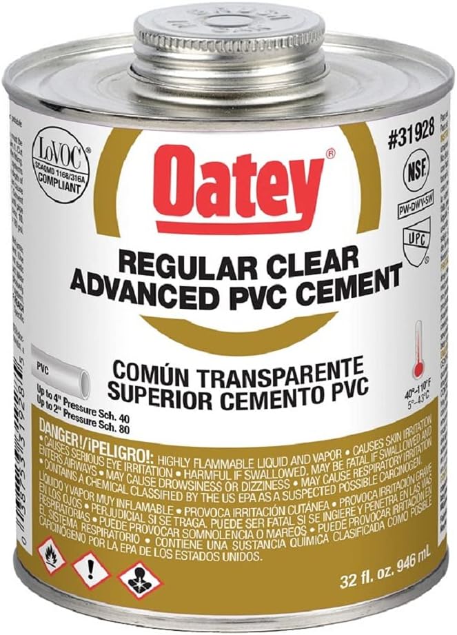 Oatey 31928 Contact Cements 32 oz Clear