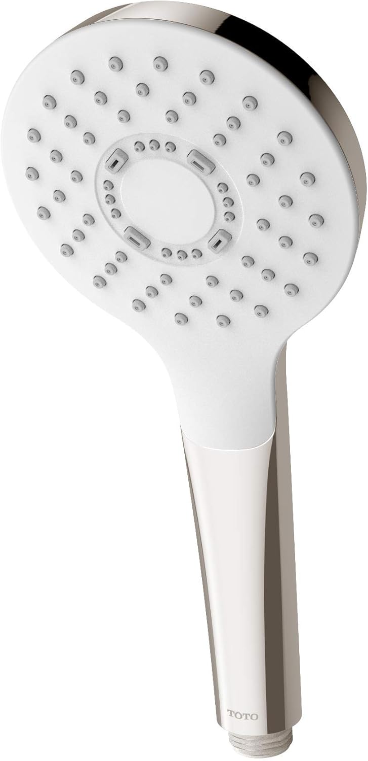 Toto TBW01009U4#PN G Series Round Single Spray 4 Inch 1.75 Gpm Handshower with Comfort Wave Technology, Polished Nickel Showerheads