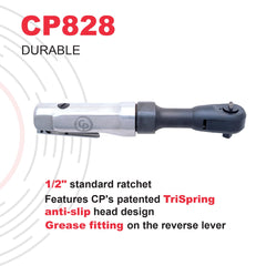 Chicago Pneumatic CP828 Air Ratchet Wrench 3/8 Inch Aluminum Housing 150 RPM