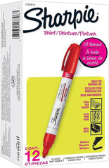 Sharpie 2107613 Oil-Based Paint Markers Medium Tip 12-Pack Red