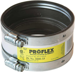 Fernco 3000-33 3 x 3 in. Cast Iron x Plastic or Steel Flexible Coupling