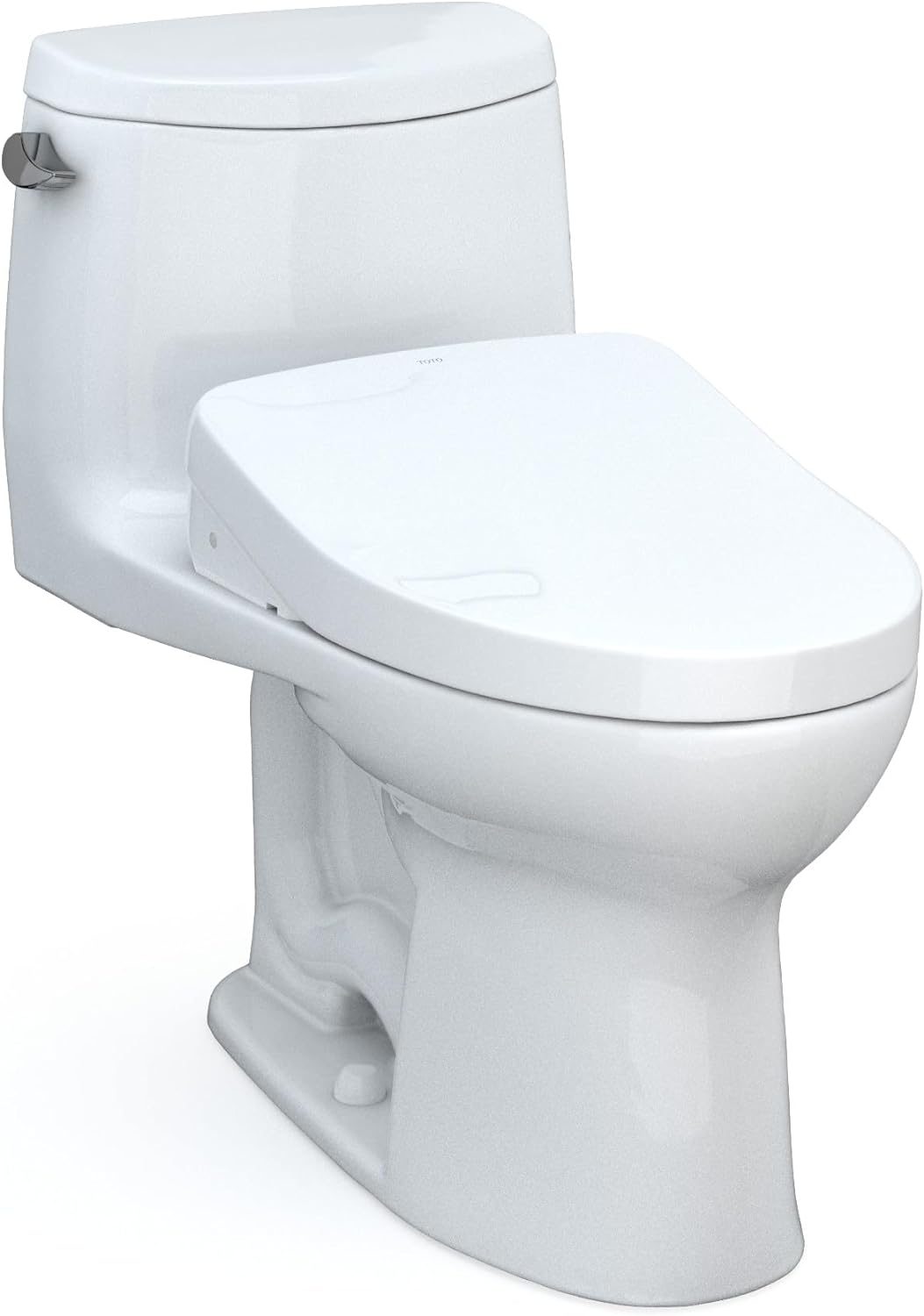 Toto MW6043056CEFG#01 Washlet+ UltraMax II One-Piece Elongated 1.28 GPF Toilet and S550e Contemporary Bidet Seat Cotton White