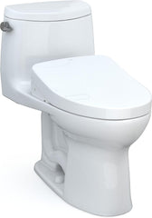 Toto MW6043056CEFG#01 Washlet+ UltraMax II One-Piece Elongated 1.28 GPF Toilet and S550e Contemporary Bidet Seat Cotton White