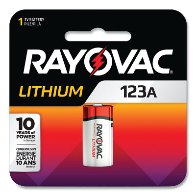 Rayovac RL123A-1G 123A Size 3 Volt Photo Lithium Battery Card