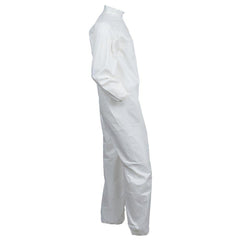 KleenGuard 44313 A40 Liquid Particle Protection Coverall, Zipper Front, Elastic Wrists and Ankles, Large