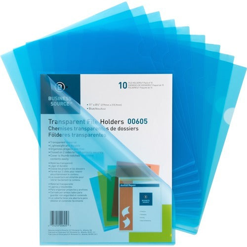 BUSINESS SOURCE Business Source BSN00605 File Holder 11x8.5 in 10-pack