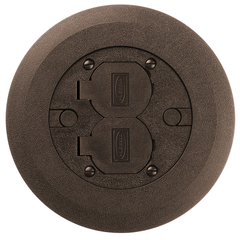 Hubbell PFBCBRA 6.25 Inch Brown Non-Metallic Round Multi-Service Cover and Flange Assembly