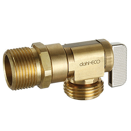 DAHL Dahl Valve 621-64-04 Mini-Ball Valve Hose Valve 3/4 MIP x Male Hose