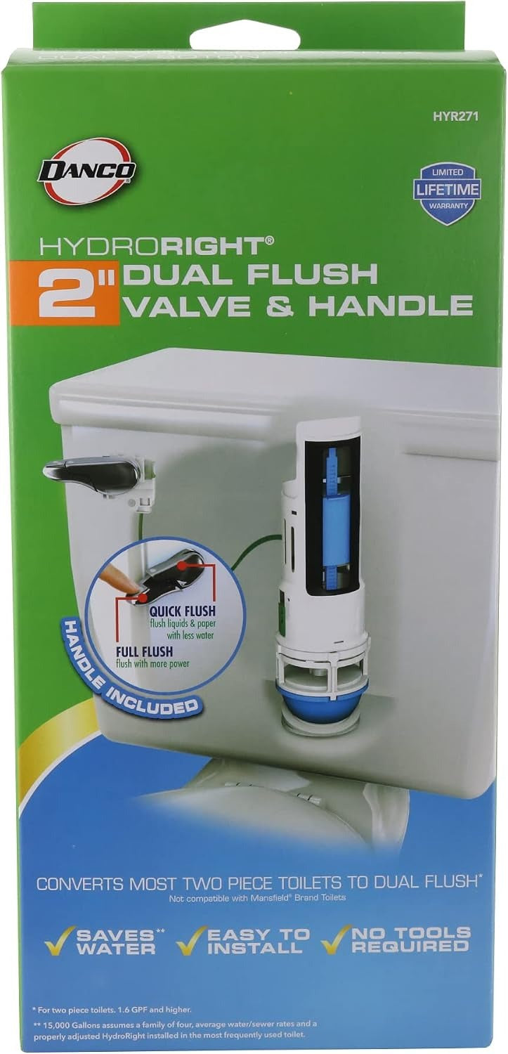 DANCO Danco HYR271T Hydroright Dual Flush Valve and Lever Handle (Single Pack) Replacement HYR271T