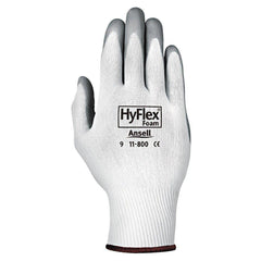 Ansell 11-800-8 Hyflex 15G White Nylon Oil Free Liner Gray Nitrile Palm Size 8