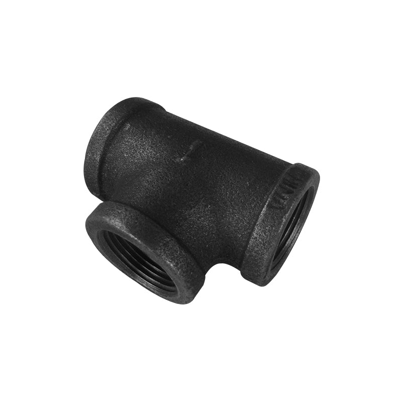 DAKOTA SOURCING Dakota Sourcing 32233 Black Iron Reducing Tee 1x1x1/2 Inch