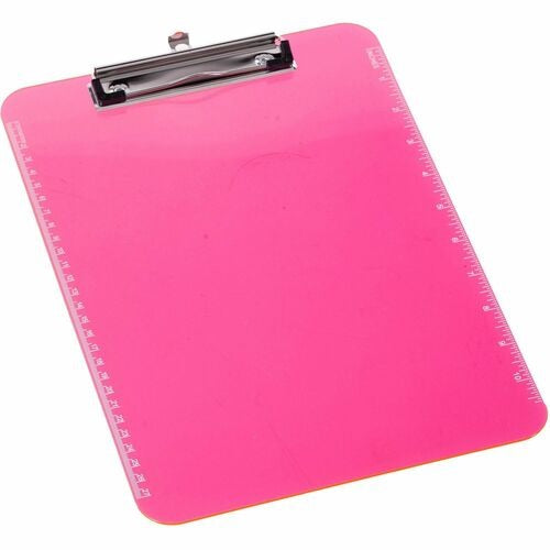 BUSINESS SOURCE Business Source BSN01868 Neon Pink Clipboard Flat Clip