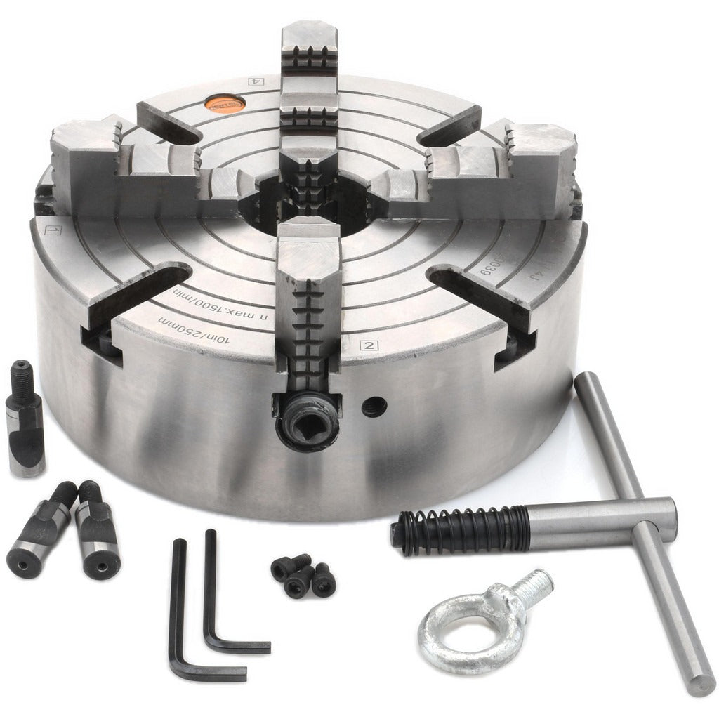 HERTEL Hertel 1-322-1004 Manual Lathe Chuck 4 Jaw 10 Inch